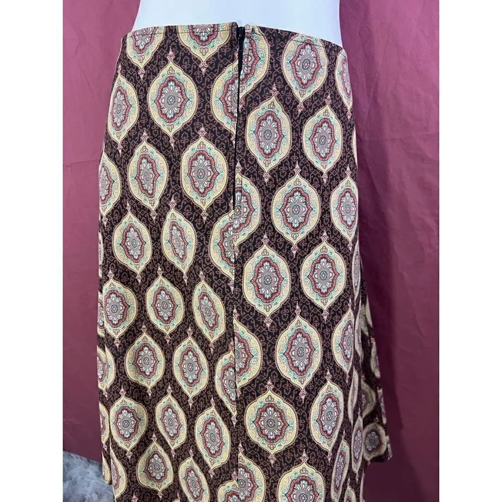 Caren Sport Paisley Midi Skirt